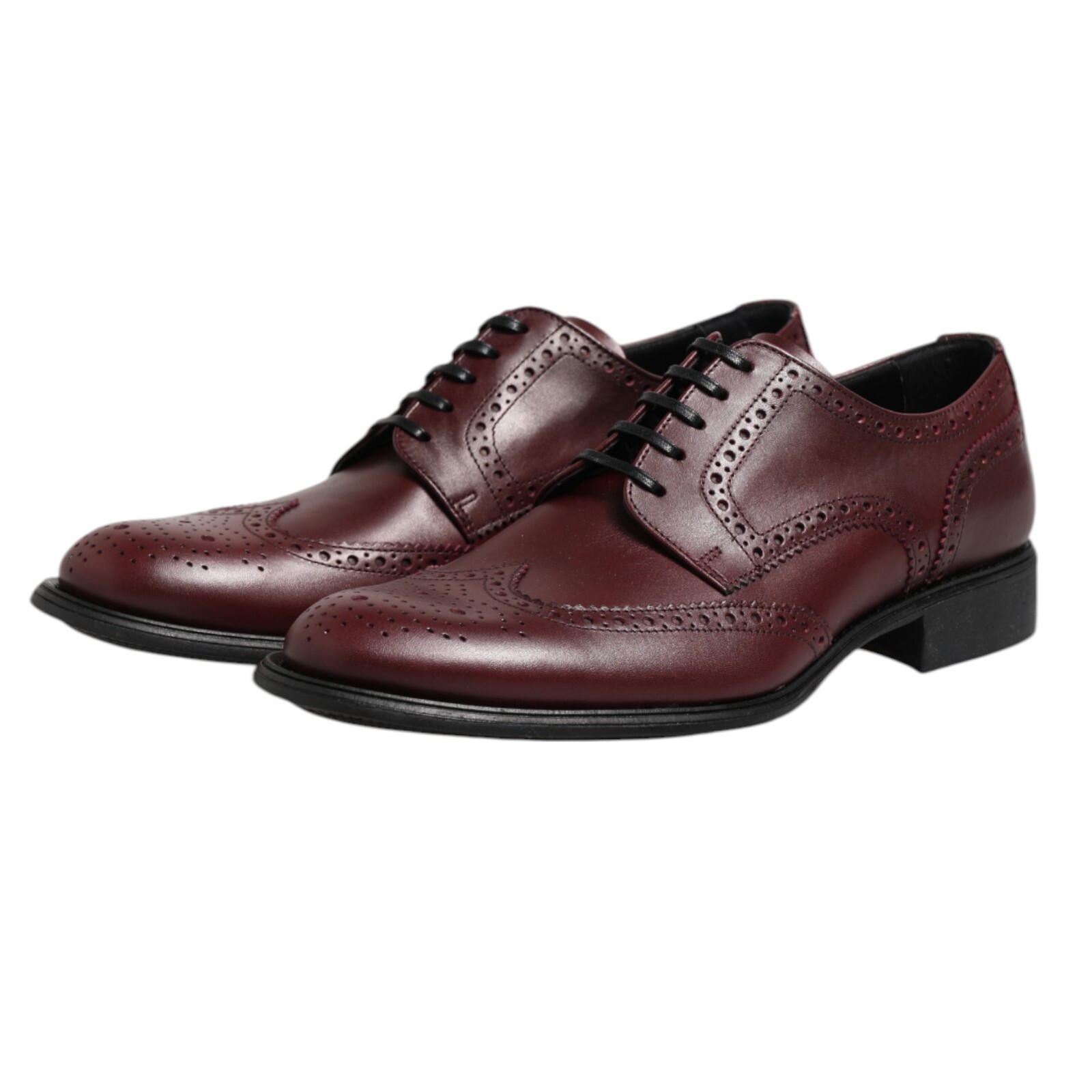 SAOLA DOLCE & GABBANA Scarpe Derby Marrone Pelle Stringate Abito Uomo EU42 US9 970usd