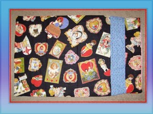 New Pillowcase Featuring Vintage Valentines Day Cards Print Cupid Heart Love