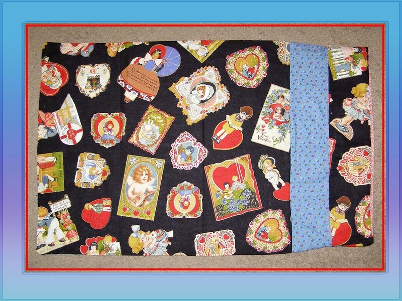 New Pillowcase Featuring Vintage Valentines Day Cards Print Cupid Heart Love