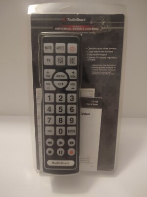 RADIO SHACK 15-310 BIG BUTTON UNIVERSAL REMOTE CONTROL