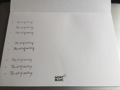 montblanc writing test paper pad embossed ident. no. 4010551 5 + 1 free ebay montblanc writing test paper