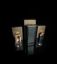 Brizard Elite Dakota Black & Ebony Combo with Case, Cutter and Lighter NIB