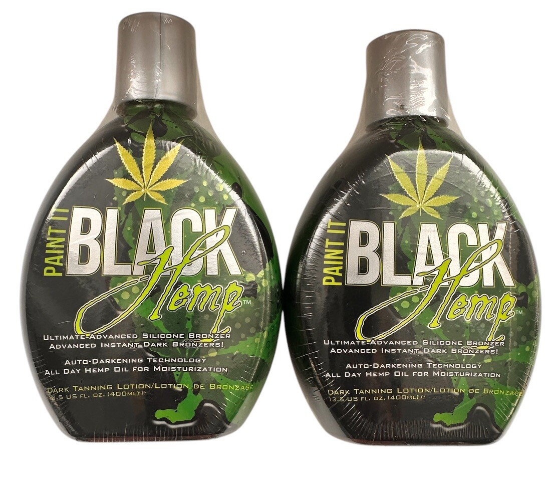 Millennium Dark Tanning Lotion Paint It Black Hemp Bronzer 13.5oz. x 2