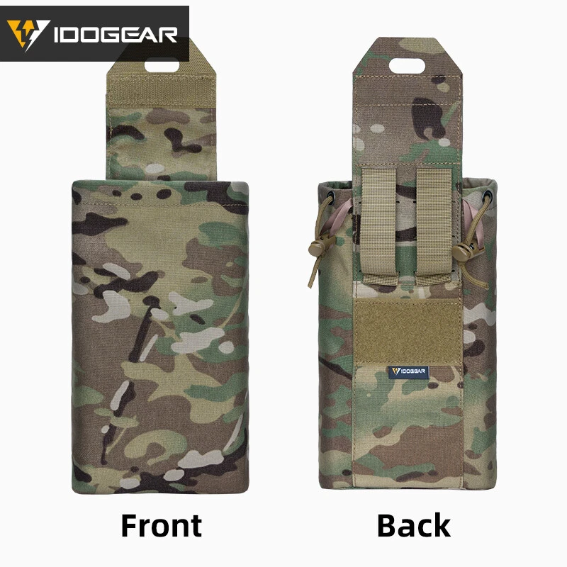 IDOGEAR Tactical Foldable Recycling Bag Dump Pouch MOLLE Drop Pouch Mini Hunting - Image 2 of 4