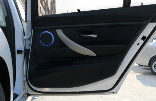 Blue Aluminum Inner Door Speaker Ring Cover Trim For BMW 3 4 Series GT 2013-2019 Foto 2 de 4
