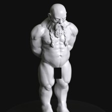 Male Dwarf Slave 36 - 28mm Scale Resin Miniature by Manufaktura