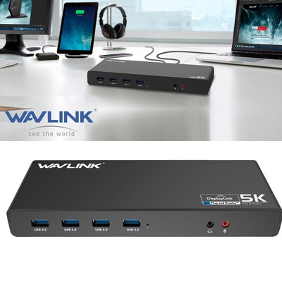 Docking Station USB C Hub Dual HDMI Dual Monitor 4K RJ45 5Gbps USBA for Dell Mac