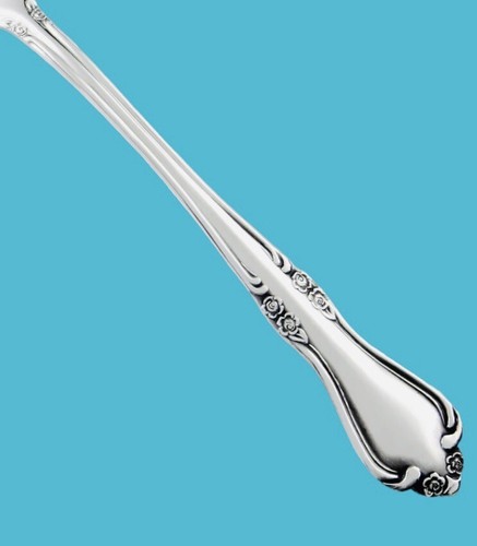 Unknown Mfg BRETON ROSE Stainless Silverware Glossy Heavy Flatware Teaspoon - Picture 2 of 7