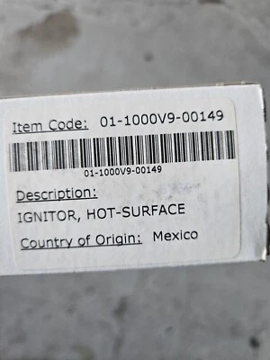 Hobart Baxter Genuine OEM Hot Surface Ignitor 01-1000V9-00149