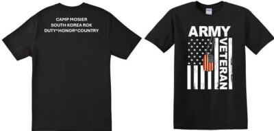 CAMP MOSIER* SOUTH KOREA ROK* TAG*2-SIDED SHIRT*VINYL*OFFICIALLY LICENSED