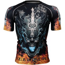 FX-320 HELL FIRE Skin Compression Base layer Rash guard T-shirt MMA