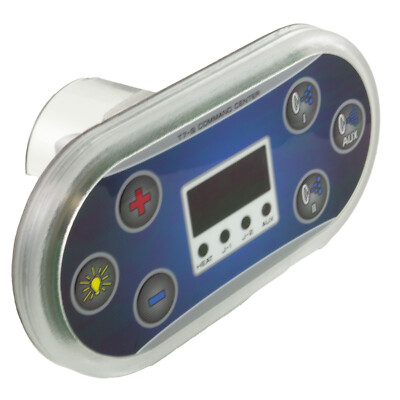 EL117S Topside, United Spas T7-S, 6 Button, P1, P2, Aux, Lt