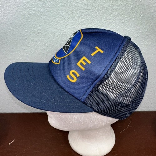 Vintage Air Force 31 TES Navy Blue Hat SnapBack Trucker Hat Made In USA - Picture 2 of 7