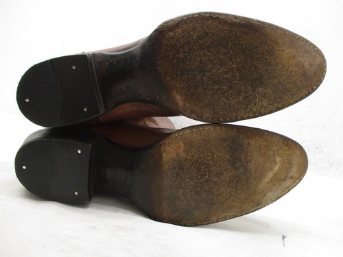 Vintage Tony Lama Brown Leather Cowboy Boots Mens Size 11.5 B Style 5084 - Picture 8 of 14