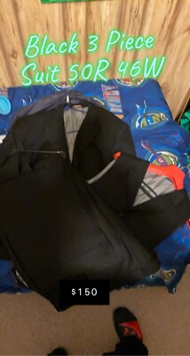 Black Mens 3 Piece Suit