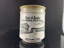 HEARST CASTLE CALIFORNIA NEPTUNE POOL THE GRACES RARE STONEWARE COFFEE MUG VTG