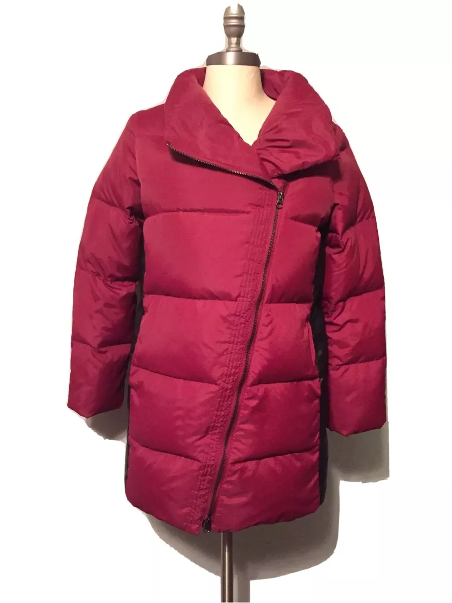 Asymmetrical down store puffer coat