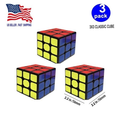 3 PCS Kids Fun Cube Toy  Mind Game Toy Classic Magic Puzzle Gift Birthday