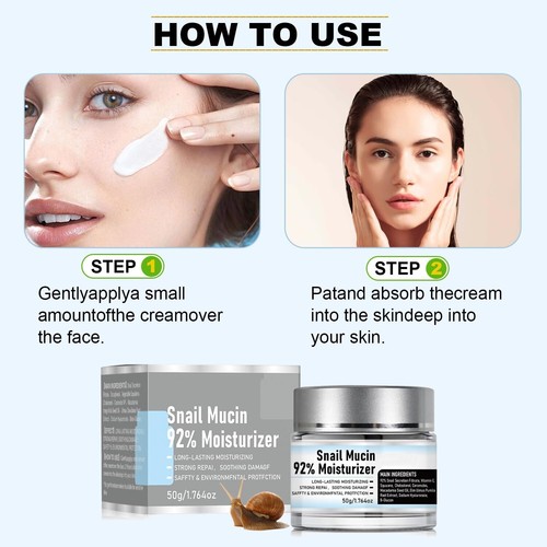 2024 Nuova Crema Gel Idratante Mucina Lumaca 92% Quotidiana Idratante Viso Tutta la Pelle... - Foto 7 di 7