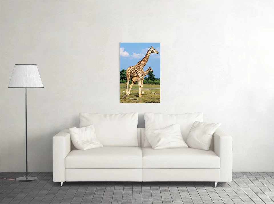 African Giraffes Lover Landscape Animals Painting Wall Art Home - POSTER 20x30 - Image 2 of 3