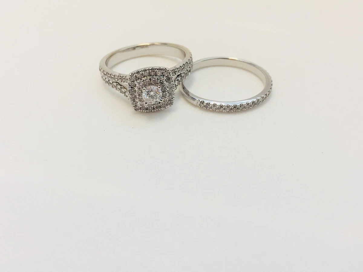 Zales Celebration Grand 14k White Gold Diamond Halo Ring 1 carat