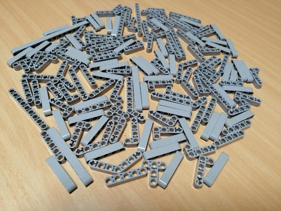 LEGO TECHNIC Konvolut Liftarme hellgrau / Lochstangen Technik Sammlung - Bild 3 von 4