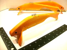 Spearing Decoy 12" Goldfish Profile Shaped-Handcrafted Wood in Wi., U.S.A. - WRS