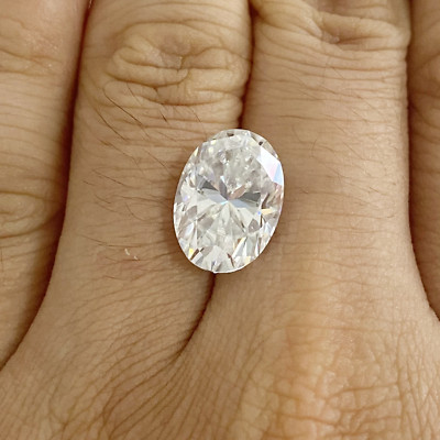Oval Cut Loose Moissanite Stone White D Color with Certificate For Jewelry