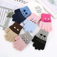 Girls Boys Winter Gloves Kids Cat Football Abc Children'S Gloves School Mitts UK