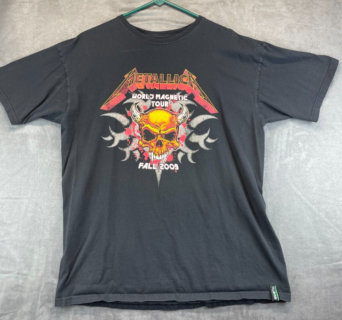 Metallica World Magnetic Tour T-Shirt 2009 - Billa Bong - Mens XL - Black (538)