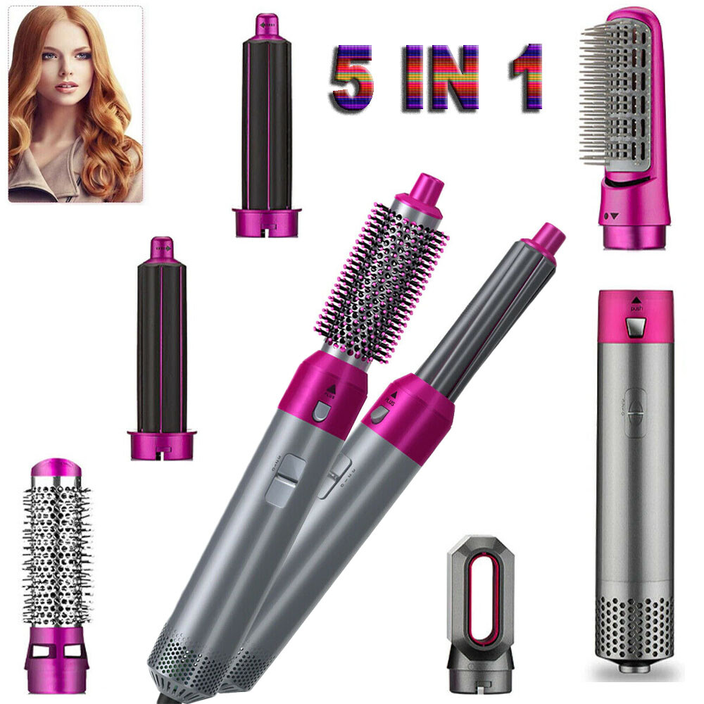 Spazzola Elettrica 5 in 1 Multifunzione Regolabile per Tutti i Capelli