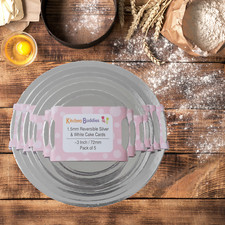 10 Sottotorte Rotondi Da 30 Cm Argento - Base Per Torte In Cartone, Per Decorazione E Trasporto