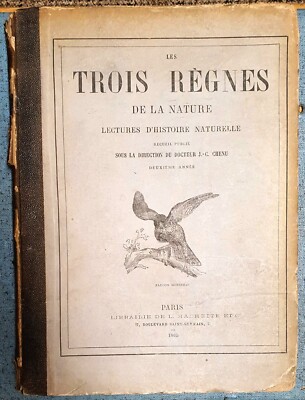 1865 Les Trois Regnes De La Nature Illustrated Magazine Antique Book