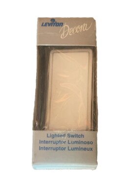 (AN) LOT OF 5 Leviton Decora Illuminated Switch 15A 120V White 5611-2WS