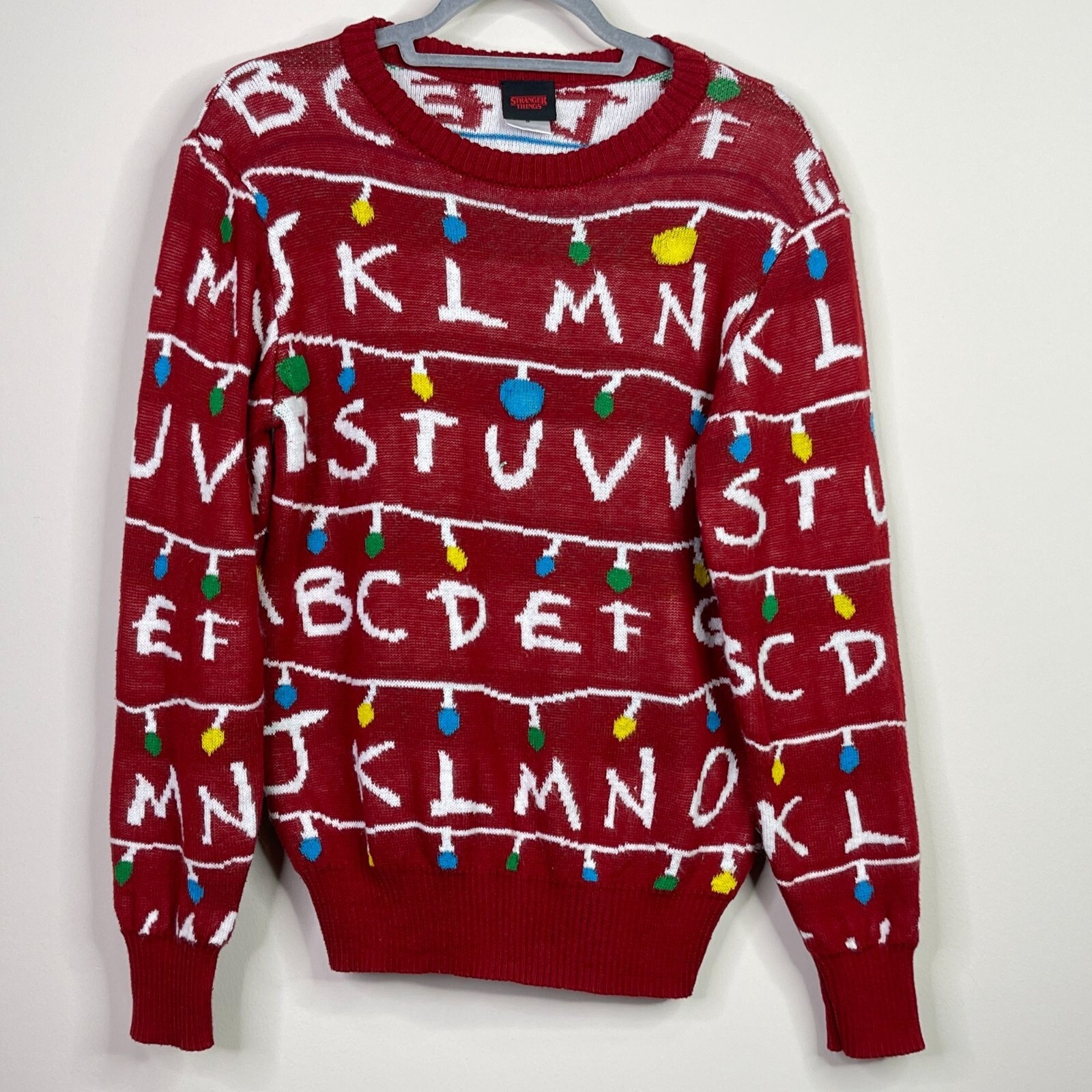 Stranger Things Ugly Alphabet Christmas Sweater Womenu0026#039;s Size Medium |  eBay