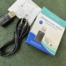 New Plug And Play Audio Adapter Bluetooth Wireless Transmitter Receiver USB