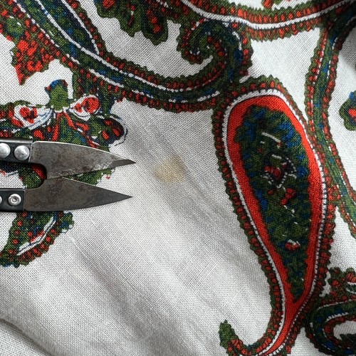 Sean John Men's Size 2XL White Paisley Linen/Cotton Tailored Fit Casual Shirt - Picture 3 of 15