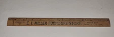 Old Wooden Ruler GARWIN Iowa E.J. Miller Furniture Store TAMA COUNTY IA ph2 on27