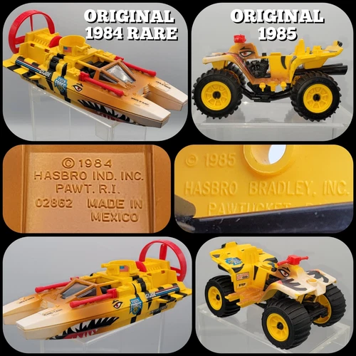 GI JOE Tiger Force TIGER SHARK + ATV SET Hasbro ARAH Vintage Cobra 1984 -85 RARE