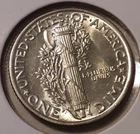 1941 Mercury Dime 10c Philadelphia Mint 90% Silver (#67-72) Winged Cap FSB