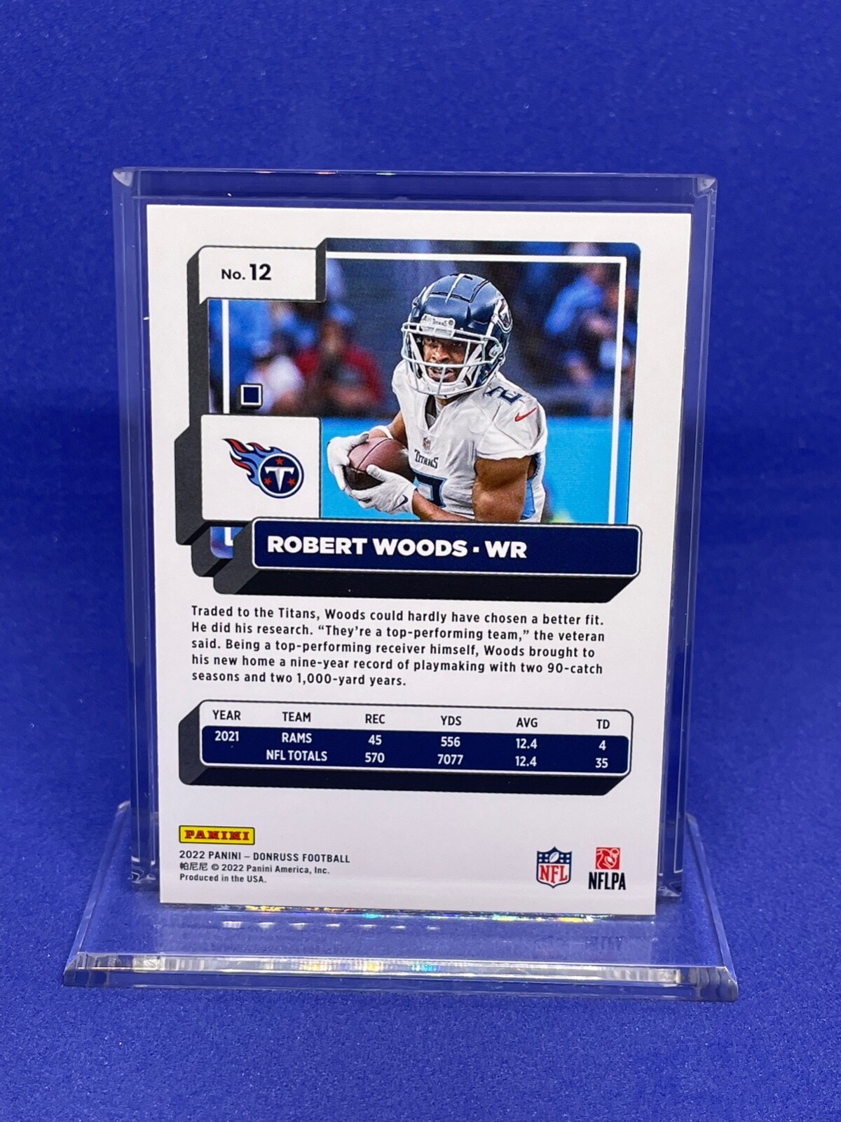 LOT OF (6) 2022 DONRUSS BASE TITANS DUPREE, WOODS, FARLEY & MORE