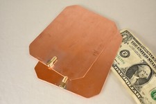 Pair Heavy-Gauge Copper Rife Machine Foot Pads for GB4000 and Others