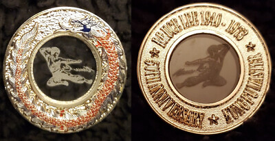Bruce Lee See Through Glas Silbermünze Drache signiert Hongkong Kampfsport UK