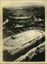 1937 Press Photo Construction of Meiji Stadium, Tokyo, Japan - pix13610