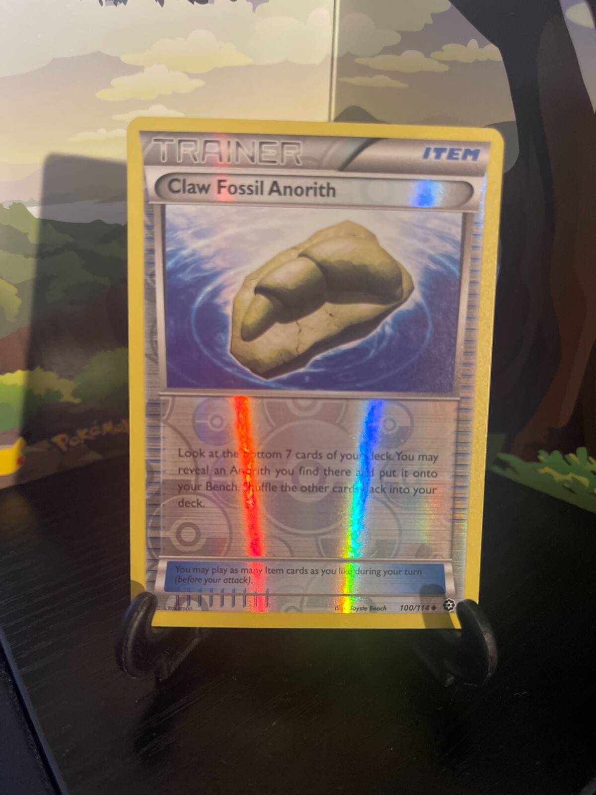 Claw Fossil Anorith - 100/114 - Steam Siege - Uncommon - Reverse Holo - LP