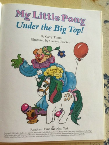 RARE! MY LITTLE PONY, Under the Bigtop! By Carey Timm, 1985, LIKE NEW h/c - Picture 4 of 7