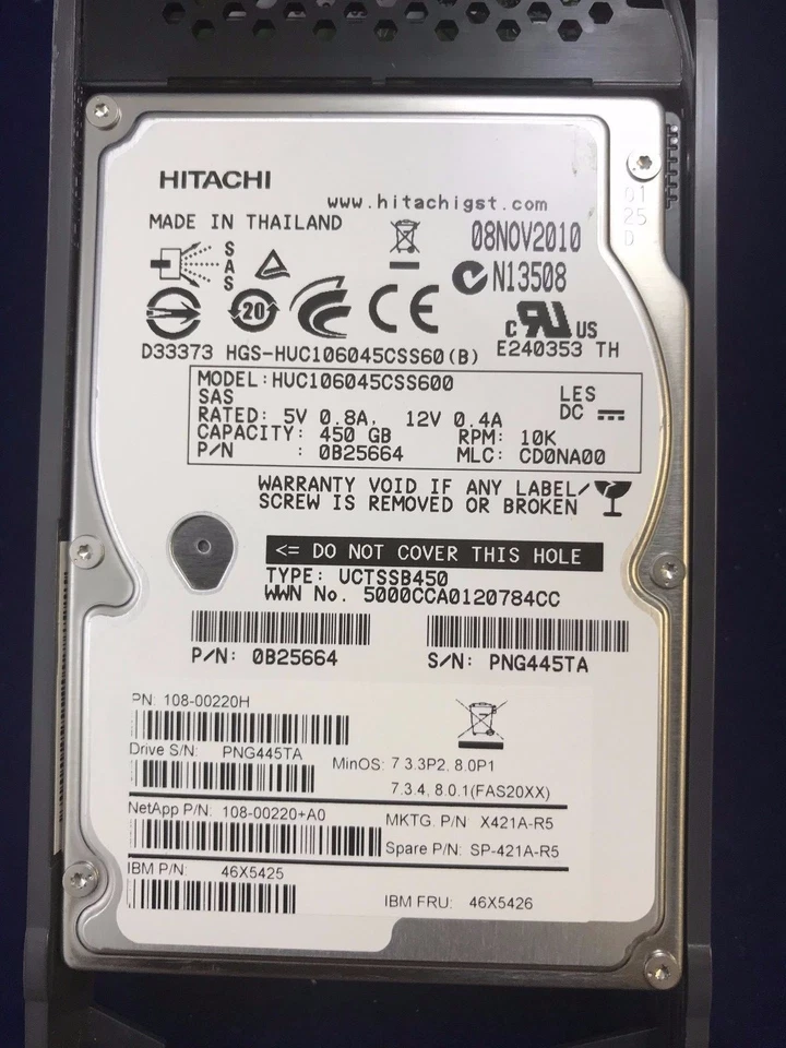 NetApp 450GB 2.5" X421A-R5 108-00220+A0 10K SAS DS2246 - Image 4 of 4