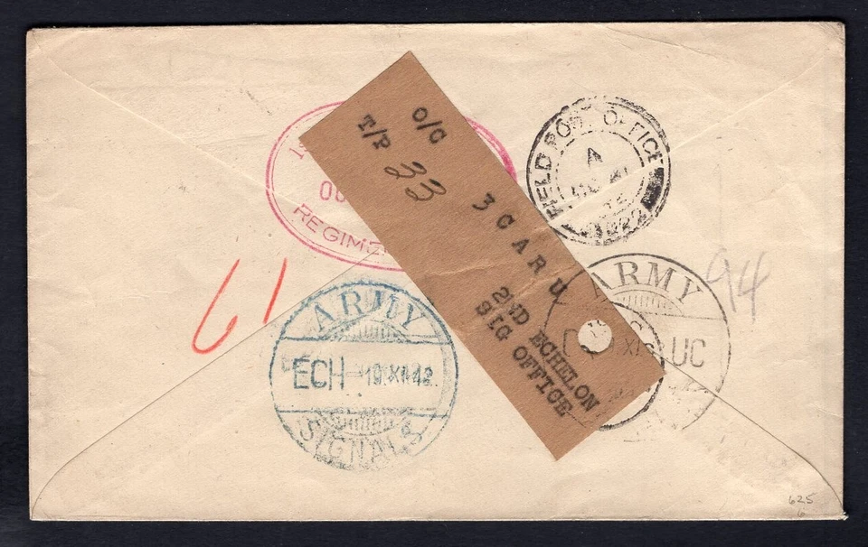 Canada WW2 Military 1942 OHMS Official Cover. Multiple Forwards, Tape - Image 2 of 3