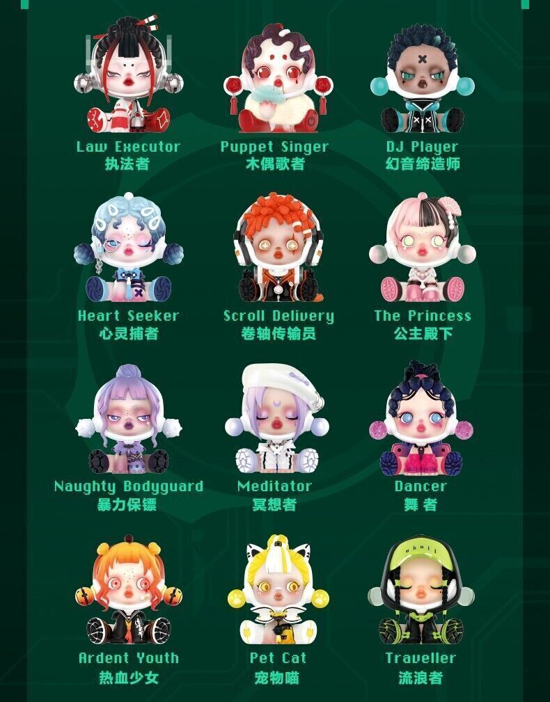 ゲームキャラクター popmart skullpanda Authentic POP MART Skullpanda City of Night Series Blind Box