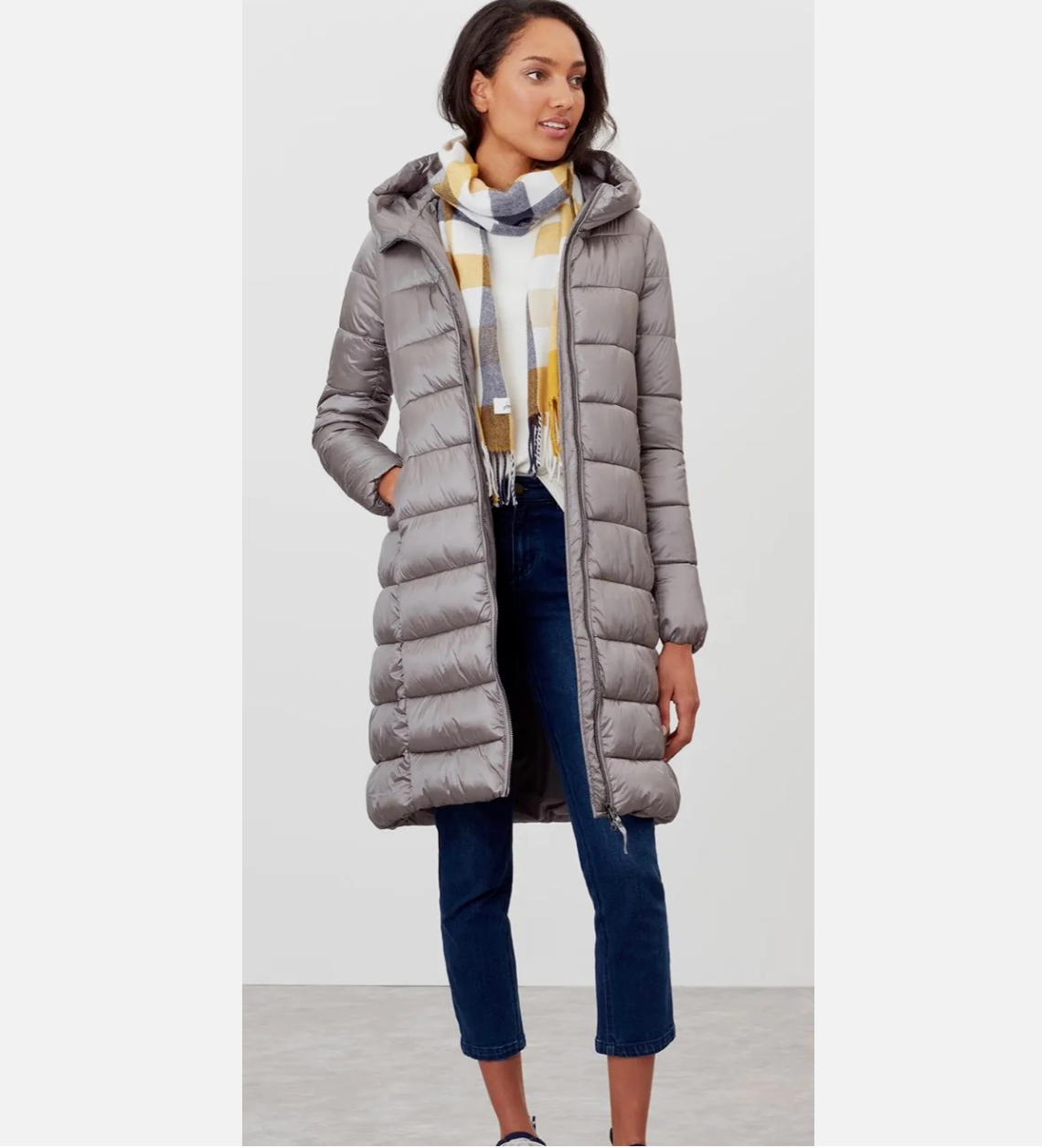 Joules Womens UK 10 Langholm A Line Padded Hooded Coat Ladies Joule's